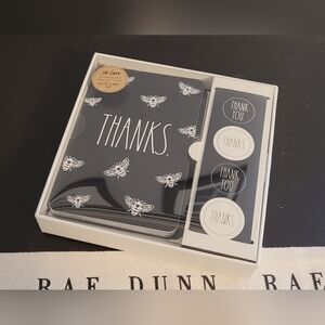 🔥2For$20 Rae Dunn "THANKS" Bee Blank Note Card Set NEW